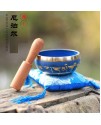 10.5CM 尼泊爾手工 銅磬 藍色頌缽 藍色經紋款